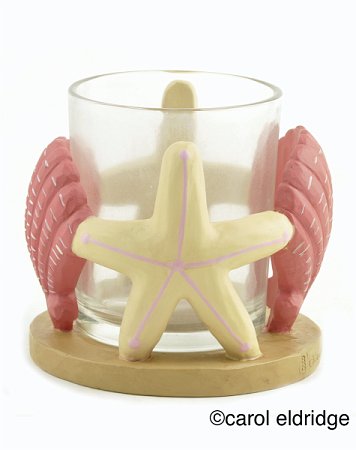 shell and starfish votive 